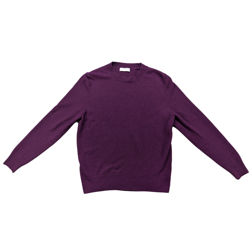 Lydia Vine Cashmere Crew Neck Sweater in Deep Plum